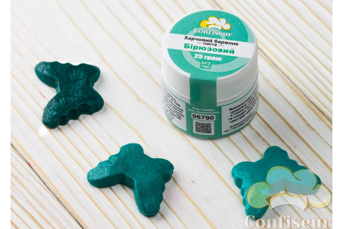 Барвник гелевий паста Confiseur Бірюзовий, фото 1
