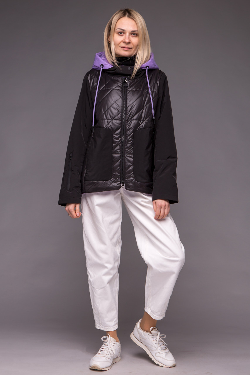 Жіноча курка Towmy 6871 black+purple, фото 1