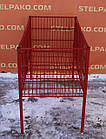 Кошик для розпродаж, проми кошик 120х60х85 см., червоний, Б/у, фото 5