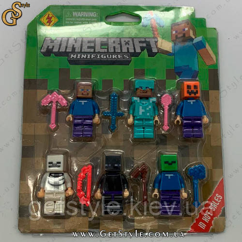 Набір фігурок Майнкрафт — "Minecraft Figures" — 6 шт., фото 1