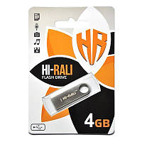 Флеш-накопитель USB Hi-Rali 4GB Shuttle series Silver