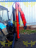 Поворотний кран 5,8 м маніпулятор "Мини Хорс", вантажі 1600 кг до тракторів МТЗ, ХТЗ, імпортних, фото 3