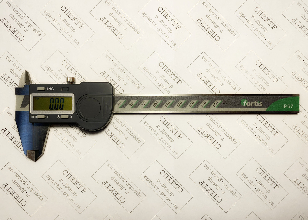 Штангенциркуль електронний 0-150/0.01 IP67 Fortis (Німеччина), фото 1