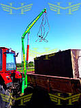 Кран-маніпулятор «Hermes 1000» для Біг-Бегів до тракторів МТЗ, з стрілою 4,3 м, вантажі до 1000 кг, фото 4
