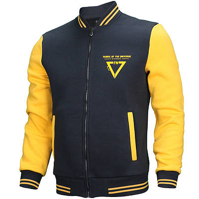 Кофта весна-осінь чоловіча т сіра/жовта FABRIC OF THE UNIVERSE бомбер FUME/YEL S(Р) 21-611-003