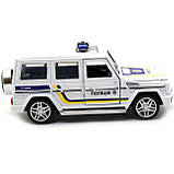 Машинка іграшкова Автопром Mercedes Benz «Поліцейський автомобіль» джип, метал, 15 см (світло, звук) 7844-4, фото 3