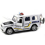 Машинка іграшкова Автопром Mercedes Benz «Поліцейський автомобіль» джип, метал, 15 см (світло, звук) 7844-4, фото 5