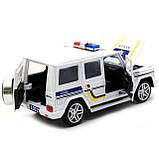 Машинка іграшкова Автопром Mercedes Benz «Поліцейський автомобіль» джип, метал, 15 см (світло, звук) 7844-4, фото 6