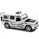 Машинка іграшкова Автопром Mercedes Benz «Поліцейський автомобіль» джип, метал, 15 см (світло, звук) 7844-4, фото 7