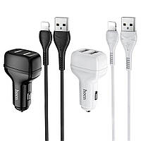 Aвтомобильное зарядное устройство Hoco Z36 2 USB 2,4А Lightning 1м