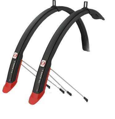 Комплект крил 28" SIMPLA Ubiquit SDS 46mm, з бризковиками, gray red