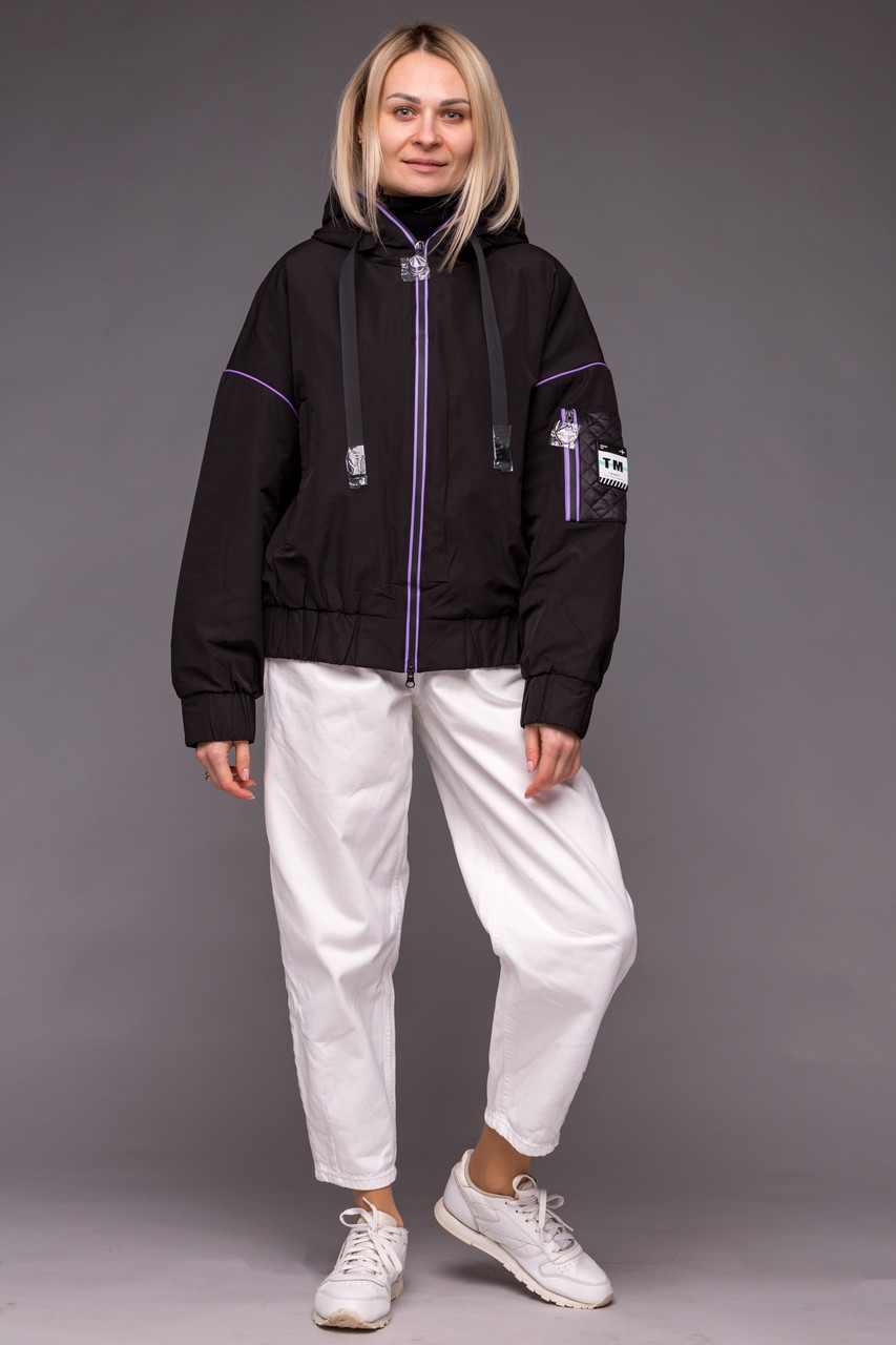 Жіноча курка Towmy 6801 black+purple, фото 1