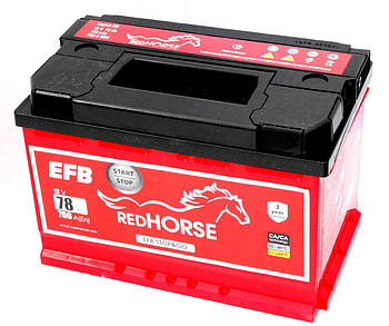 Автомобільний акумулятор RED HORSE 78Ah /750A  EFB  (R+) Автомобільний (Ред Хорс) АКБ Україна