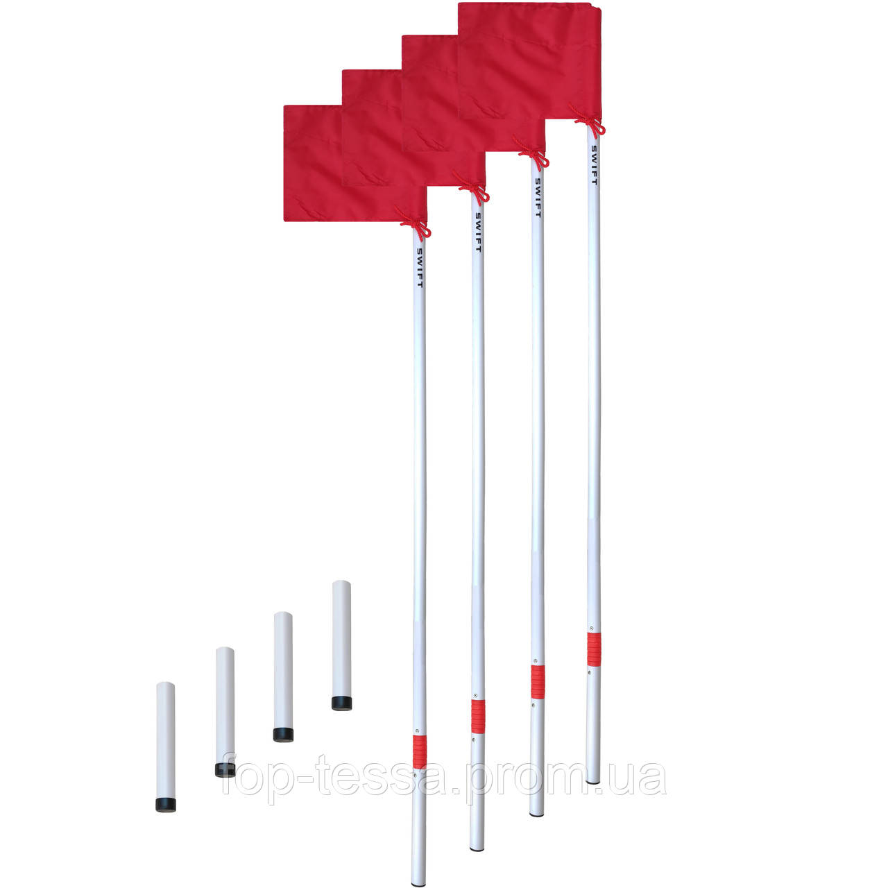 Прапори кутові SWIFT Corner Flag Flexi Pro, з пластиковим стаканом (4 шт)