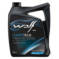 Моторное масло WOLF GUARDTECH 10W-40 B4 DIESEL, 5л Для большинства дизельных двигателей с турбонаддувом и без