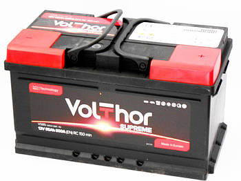 Автомобільний акумулятор VOLTHOR Supreme 85Ah/800A R+.Автомобільний (Вольтор) АКБ Словенія