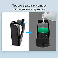 Сенсорний дозатор для антисептика Svavo чорний PL151049BCA (PL-151049BCA), фото 8