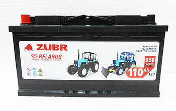 Автомобільний акумулятор  ZUBR MTZ  110Ah /950A L+. Автомобільний (Зубр) АКБ