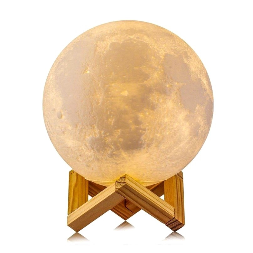 Світильник сенсорний місяць 15 см на акумуляторі 3D Moon Lamp дитячий нічник місяць Moon Light 5 режимів