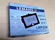 Прожектор світлодіодний LED 50 Вт 6500 K LEMANSO з датчиком руху LMPS56