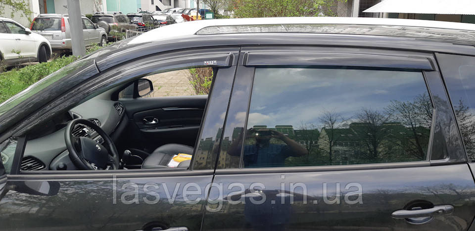 Дефлектори вікон (вітровики) Renault Scenic III 2009-2016 (HIC)