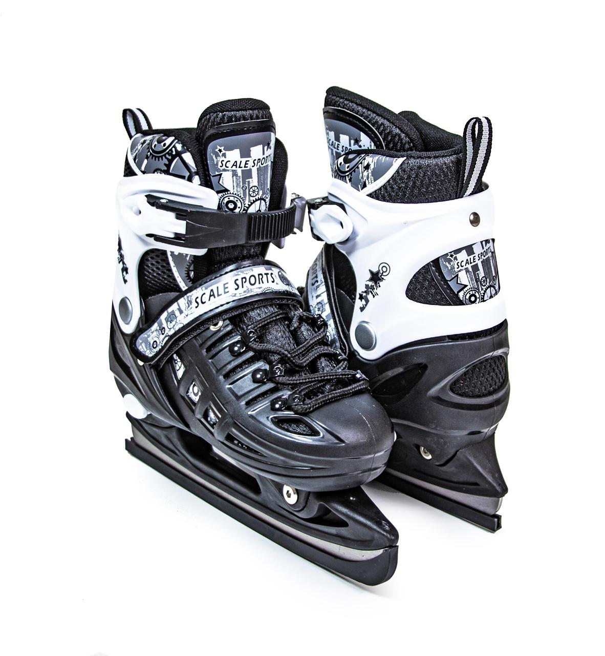 Ковзани розсувні Scale Sport Black, розмір 34-38