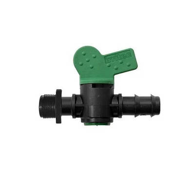 Штуцерний кран для крапельної трубки 16х1/2" ЗР, Irritec, (фітинги для крапельного поливу)