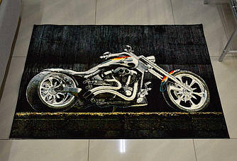 Сучасний килим з мотоциклом