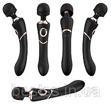 Водонепроникний вібромасажер Cleopatra Wand Massager Black, фото 3