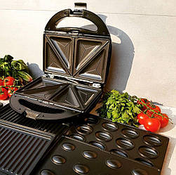 Електрична Бутербродниця, вафельниця, горішниця (4 в 1) Livstar LSU-1219 800 W Вафельниця для дому