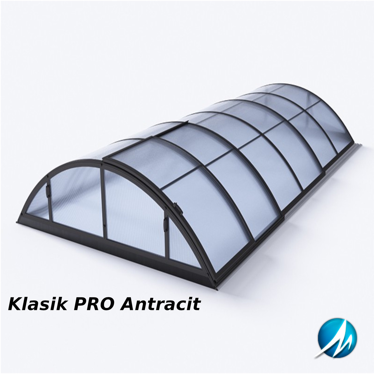 Павільйон для басейну Klasik PRO 4,7х8,6х1,0м - Antracit