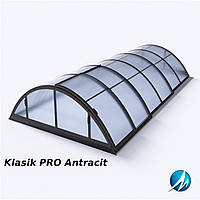 Павильон для бассейна Klasik PRO 4,7х8,6х1,0м - Antracit