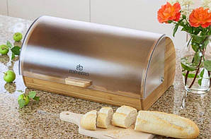 Хлібниця з дерева з відкидною кришкою з акрилу 38.5x28x18.5 см Edenberg EB-082