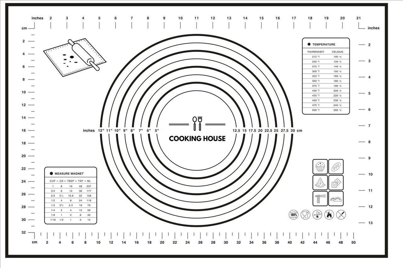Силіконовий коврик для випікання 60х40см Cooking House