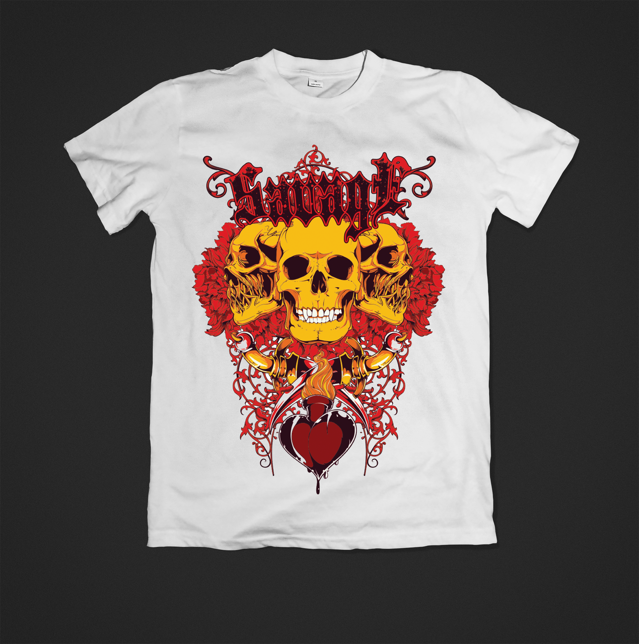 Футболка YOUstyle Savage 0636 XL White