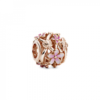 Серебряный шарм Pandora "Розовые маргаритки" 788772C01