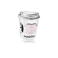 Серебряный шарм Pandora "Кофе с собой" 797185EN160