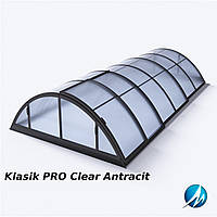 Павильон для бассейна Klasik PRO Clear 4,7х8,6х1,0м - Antracit
