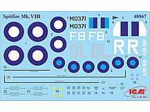 Британський винищувач Spitfire Mk. VIII. Збірна модель літака в масштабі 1/48. ICM 48067, фото 2