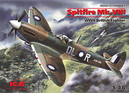 Британський винищувач Spitfire Mk. VIII. Збірна модель літака в масштабі 1/48. ICM 48067, фото 2