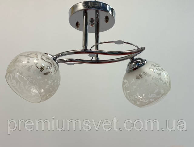 Стельова люстра на дві лампи 1750/2 хром, фото 1