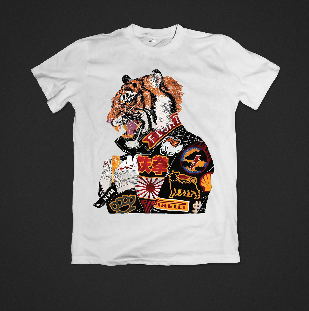 Футболка чоловіча з принтом Tiger