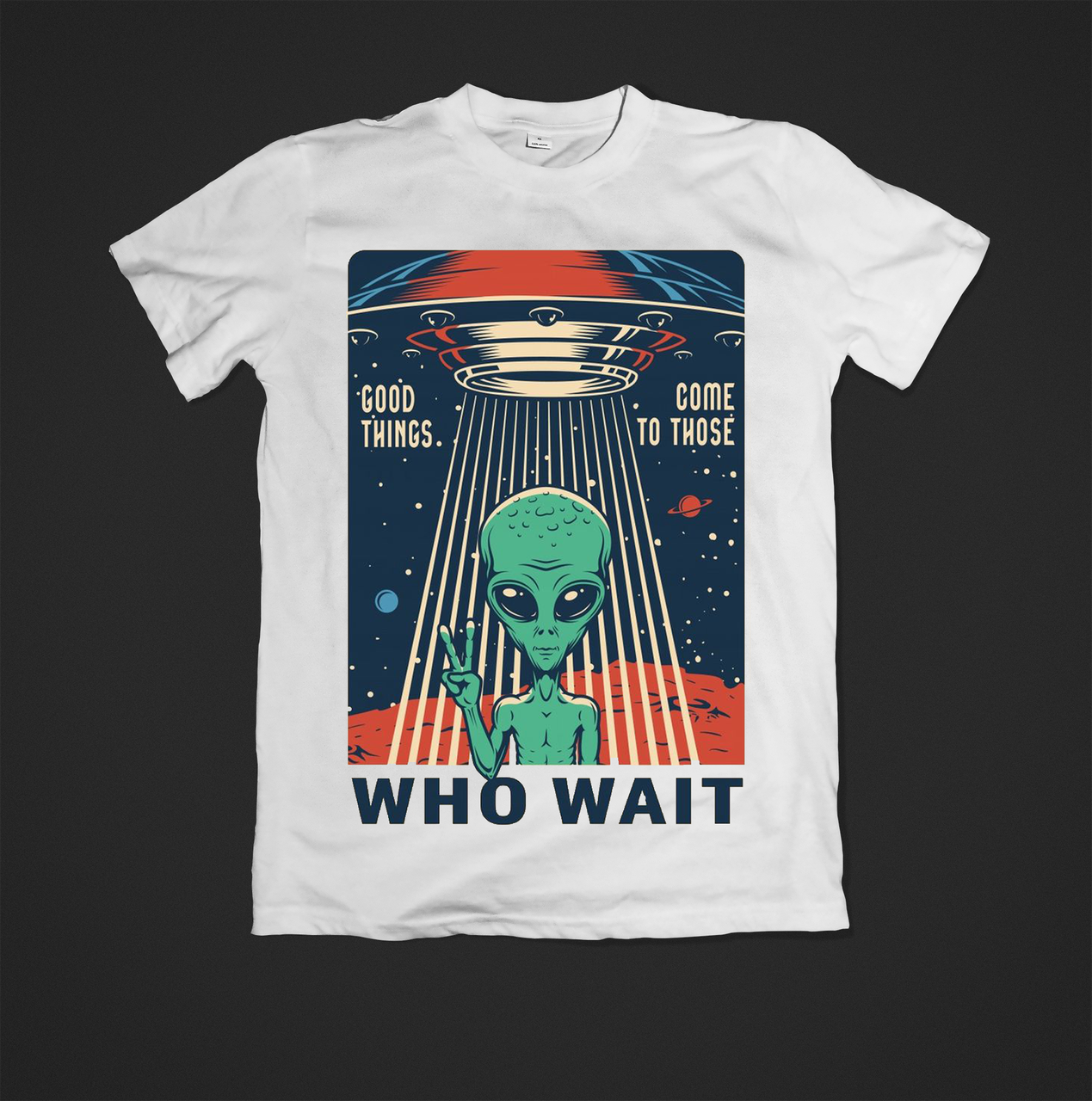 Футболка жіноча з веселим принтом UFO, фото 1