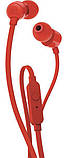 Навушники з мікрофоном JBL T110 Red гарнітура вакуумна (JBLT110RED), фото 2