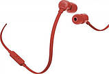 Навушники з мікрофоном JBL T110 Red гарнітура вакуумна (JBLT110RED), фото 3