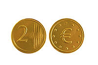 Монетки из шоколадной глазури "Евро" (1,5 кг)