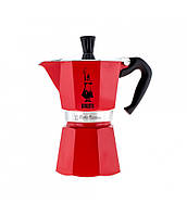 Гейзерна кавоварка Bialetti Moka Color Red на 6 чашок 300 мл