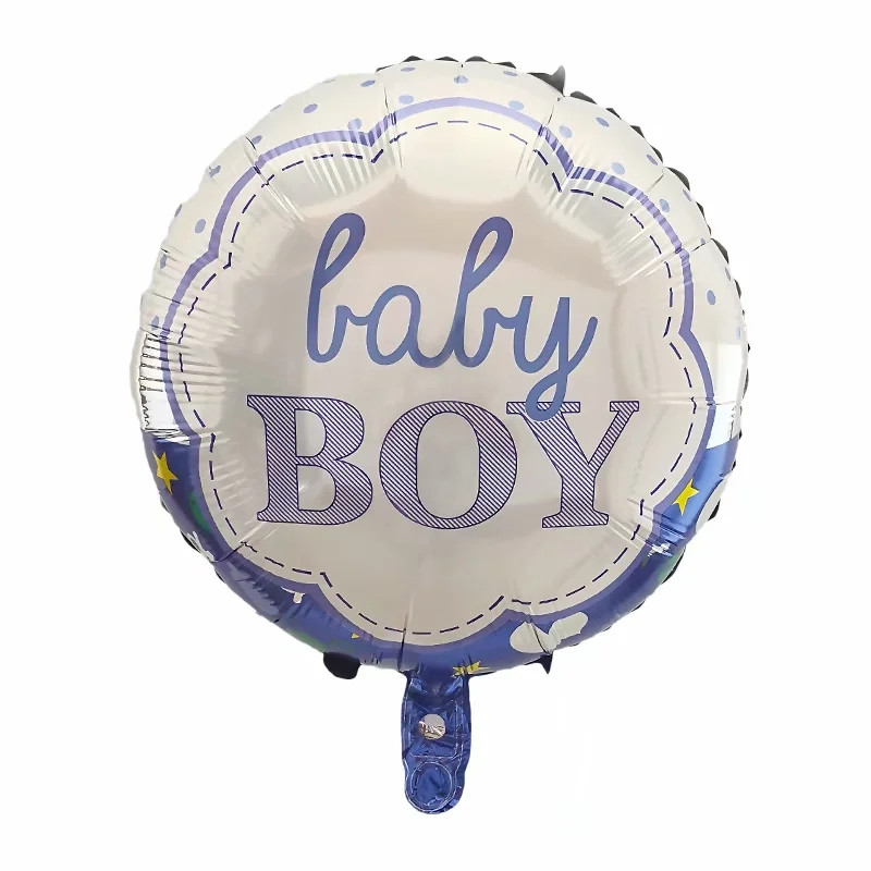 Фольгована кулька круг "Baby Boy" синя 18"(45см) 1шт.