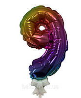 Цифра-свічка "9" градієнт (самонадувається) 1шт.