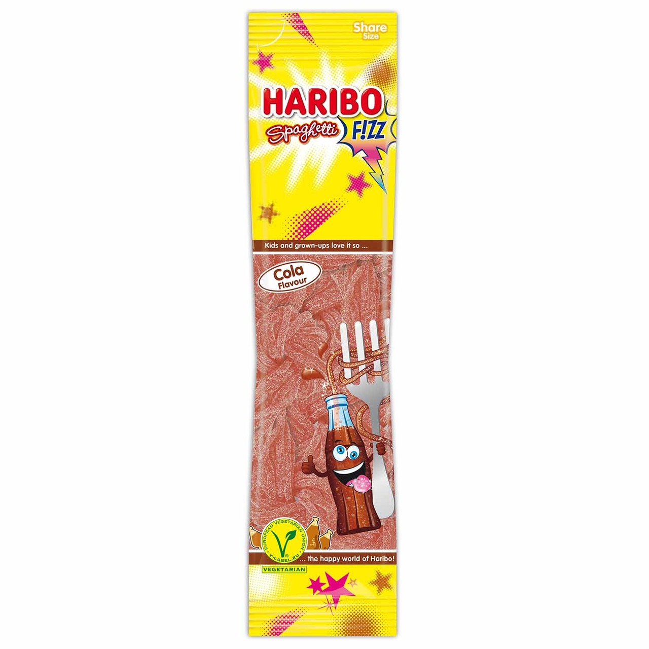 Haribo Желейні спагеті зі смаком коли в кислому цукрі 200g